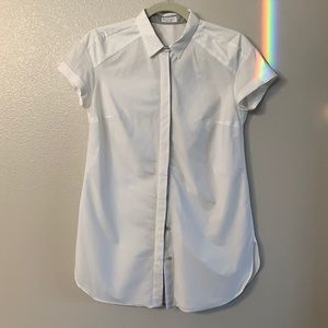 Brunello Cucinelli white short sleeve button down